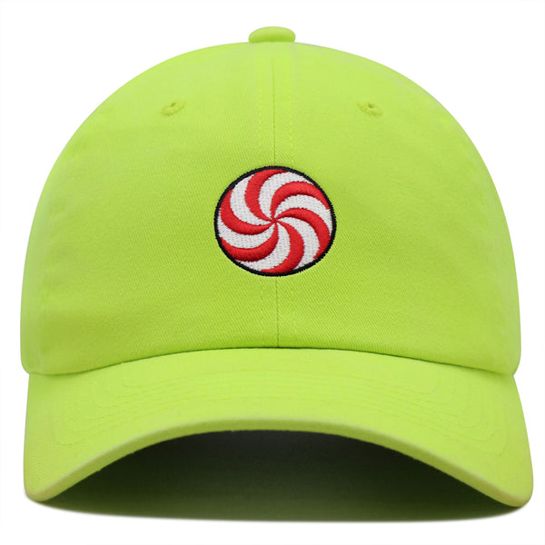 Peppermint Swirl Candy Premium Dad Hat Embroidered Baseball Cap Foodie