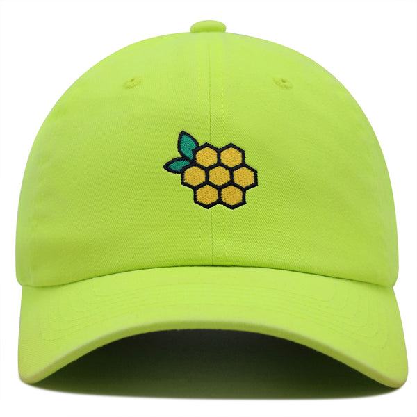 Honeycomb Premium Dad Hat Embroidered Baseball Cap Honey Logo