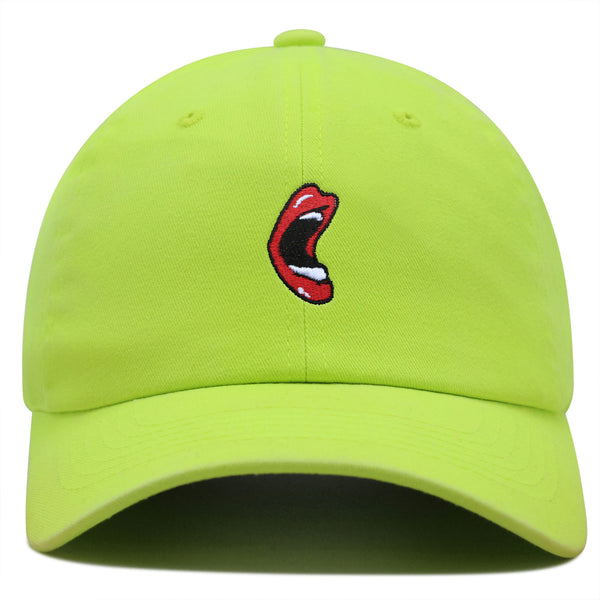 Mouth Premium Dad Hat Embroidered Baseball Cap Screaming Mouth