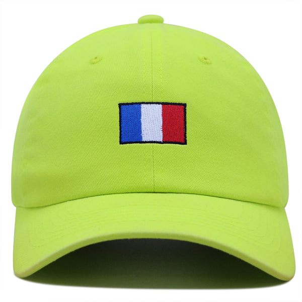 France Flag Premium Dad Hat Embroidered Cotton Baseball Cap Soccer