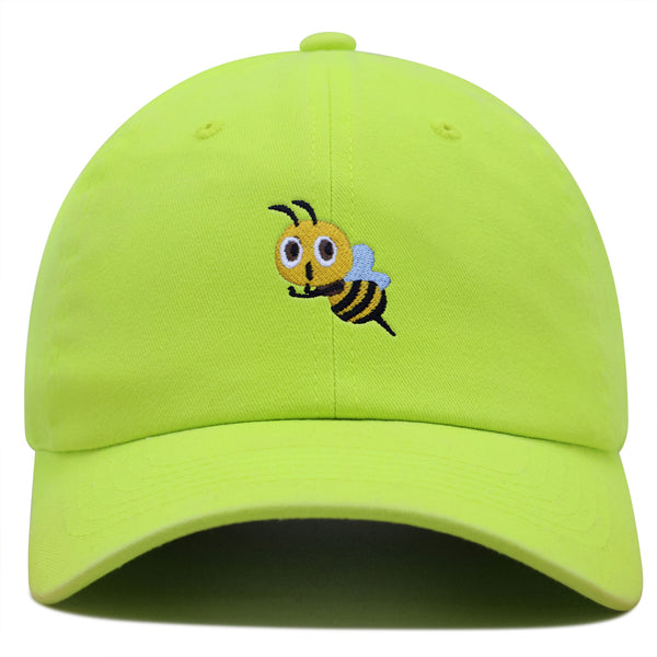 Flying Bee Premium Dad Hat Embroidered Cotton Baseball Cap Cute Bee