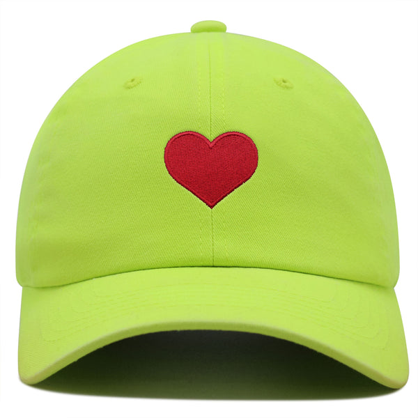 Heart Symbol Premium Dad Hat Embroidered Cotton Baseball Cap Simple Heart