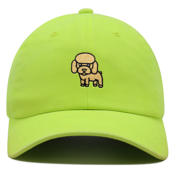 Cute Poodle Premium Dad Hat Embroidered Cotton Baseball Cap Puppy Dog