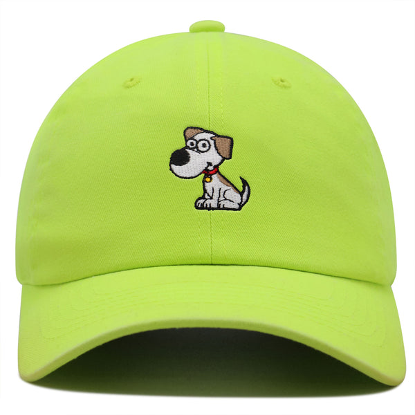 Dog with Red Collar Premium Dad Hat Embroidered Cotton Baseball Cap Cartoon Puppy