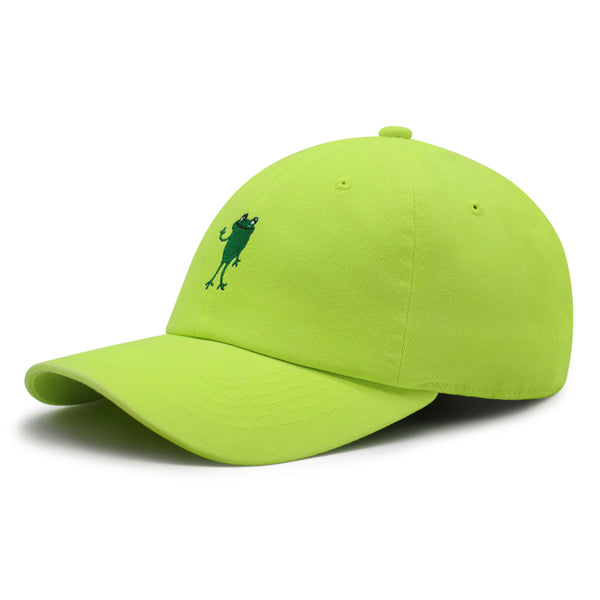 Frog Hi! Premium Dad Hat Embroidered Baseball Cap Cute