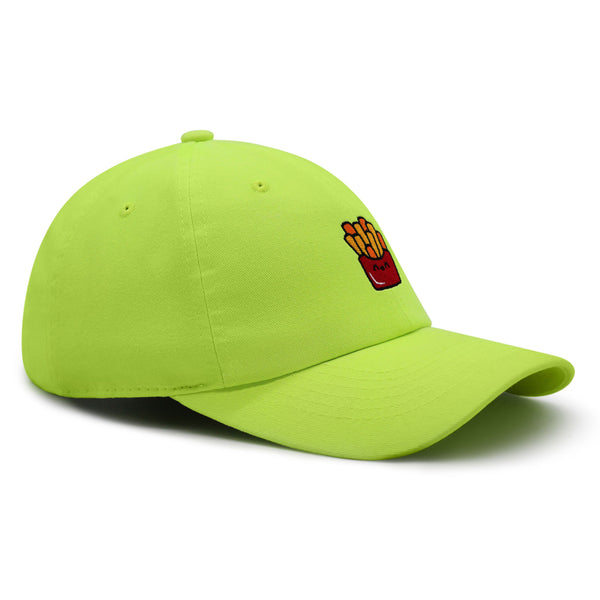 Smiling French Fries Premium Dad Hat Embroidered Baseball Cap Chips Fast Food