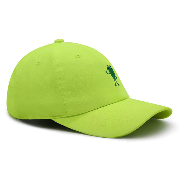 Frog Hi! Premium Dad Hat Embroidered Baseball Cap Cute