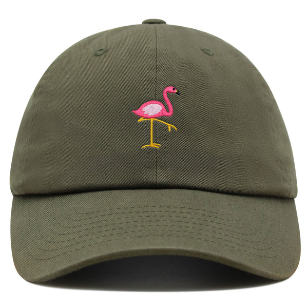 Flamingo Premium Dad Hat Embroidered Baseball Cap Bird Pink