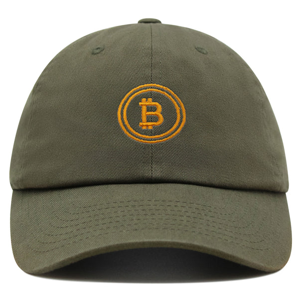 Bitcoin Premium Dad Hat Embroidered Baseball Cap Cryptocurrency