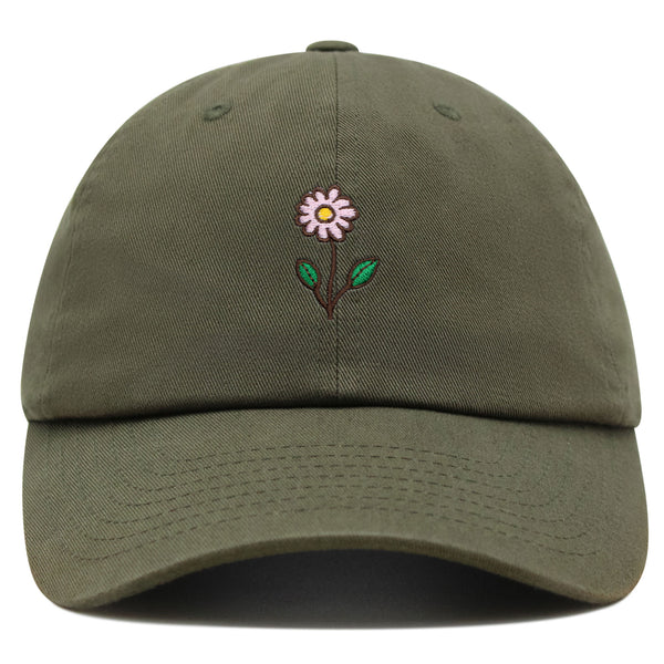 Flower Premium Dad Hat Embroidered Baseball Cap Flower Pink