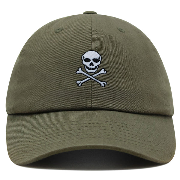 Pirate Skull Premium Dad Hat Embroidered Baseball Cap Scary Grunge