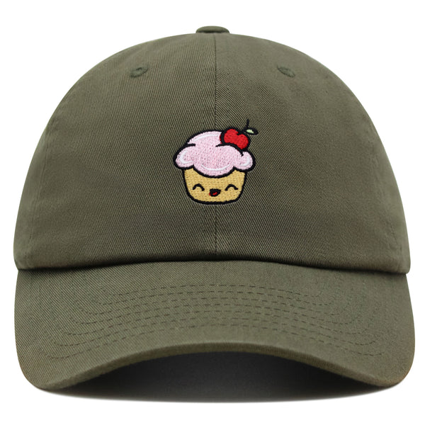 Happy Cupcake Premium Dad Hat Embroidered Baseball Cap Muffin Sweet