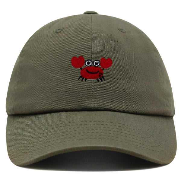 Funny Crab Premium Dad Hat Embroidered Baseball Cap Ocean Sea Fishing