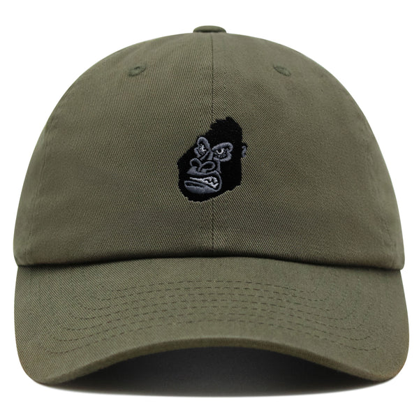 Gorilla Face Premium Dad Hat Embroidered Baseball Cap Zoo Chimpange