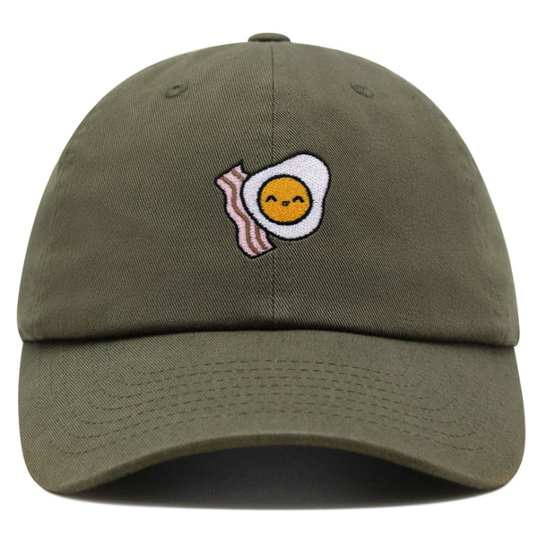 Egg and Bacon Premium Dad Hat Embroidered Baseball Cap Breakfast