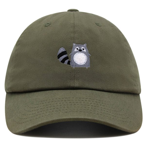 Racoon Premium Dad Hat Embroidered Baseball Cap Cute Zoo