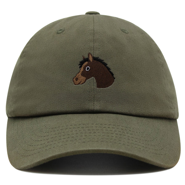 Horse Head Premium Dad Hat Embroidered Baseball Cap Cowboy Zoo