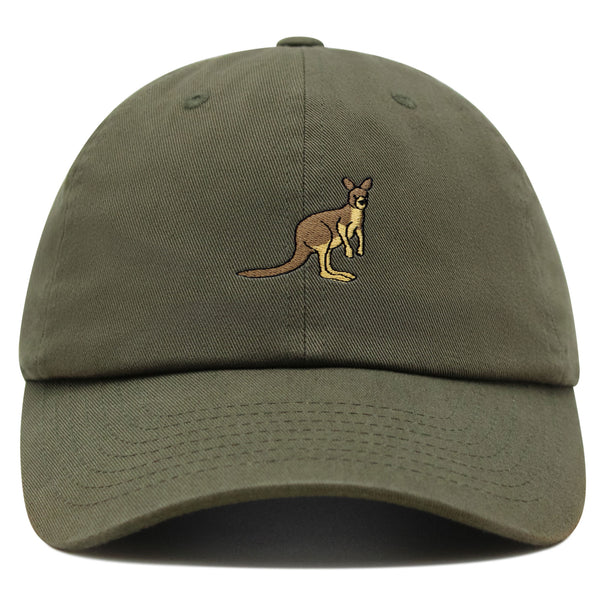 Kangaroo Premium Dad Hat Embroidered Baseball Cap Australia Animal