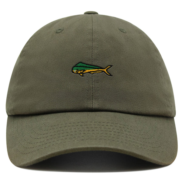 Mahi-Mahi Fish Premium Dad Hat Embroidered Baseball Cap Fishing Ocean