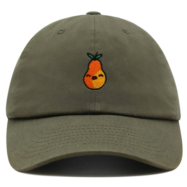 Pear Premium Dad Hat Embroidered Baseball Cap Fruit Vegan Foodie