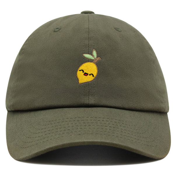 Lemon Premium Dad Hat Embroidered Baseball Cap Vegan Vegetable