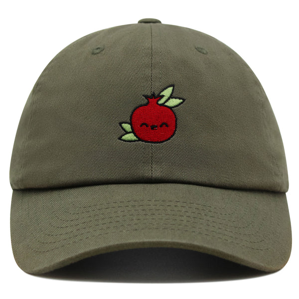 Pomegranate Premium Dad Hat Embroidered Baseball Cap Vegan Fruit Garnet