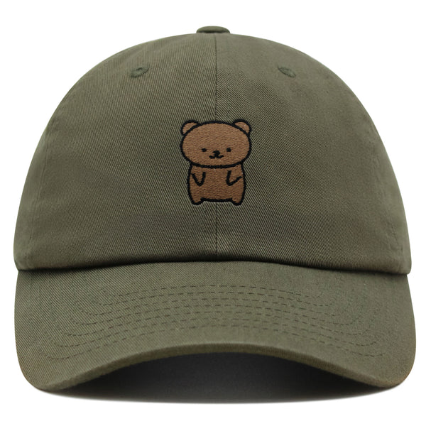 Bear Premium Dad Hat Embroidered Baseball Cap Teddy Bear Brown