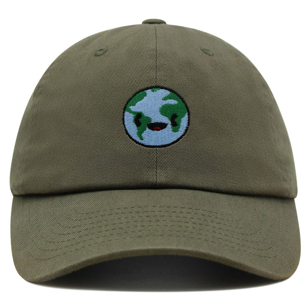 Happy Earth Premium Dad Hat Embroidered Baseball Cap Earth Environment