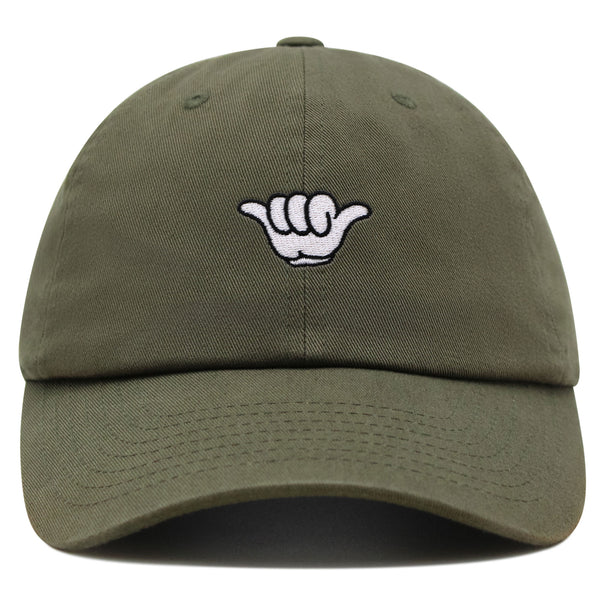 Shaka Cartoon Premium Dad Hat Embroidered Baseball Cap Surfing San Diego