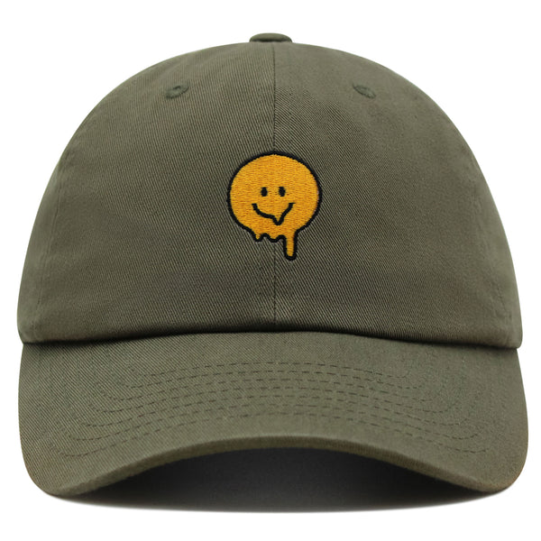 Melted Smile Premium Dad Hat Embroidered Baseball Cap Sad Face