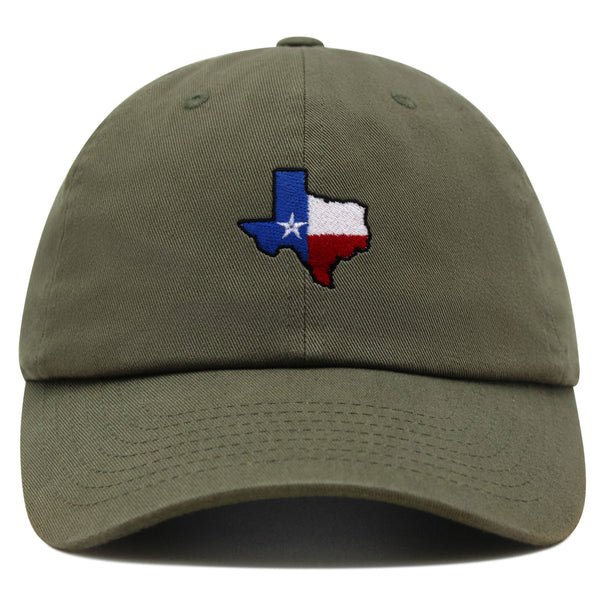 Texas Premium Dad Hat Embroidered Baseball Cap Map Flag