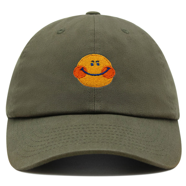 Smile Premium Dad Hat Embroidered Baseball Cap Emoji Smiling Face