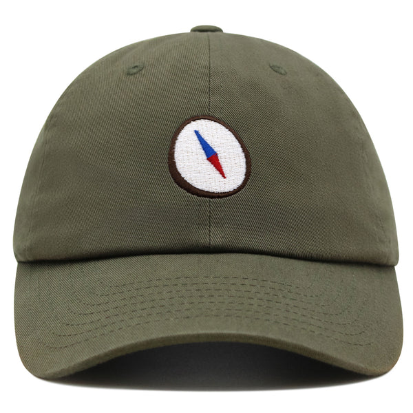 Compass Premium Dad Hat Embroidered Baseball Cap Explorer Adventure