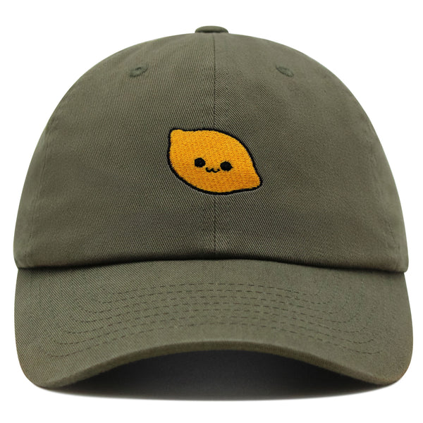 Lemon Premium Dad Hat Embroidered Baseball Cap Citrus Lime