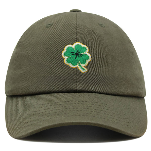 Clover Premium Dad Hat Embroidered Baseball Cap Lucky Plant