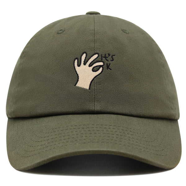 Hand Sign Premium Dad Hat Embroidered Baseball Cap OK