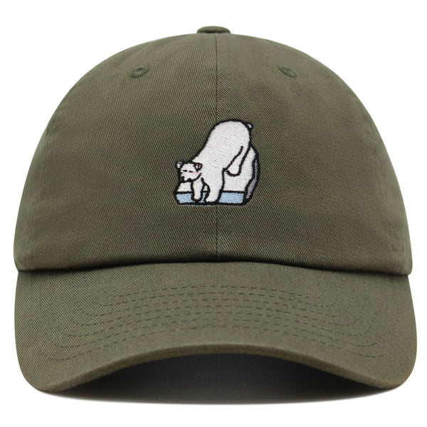 Polar Bear Premium Dad Hat Embroidered Baseball Cap Coke Soda