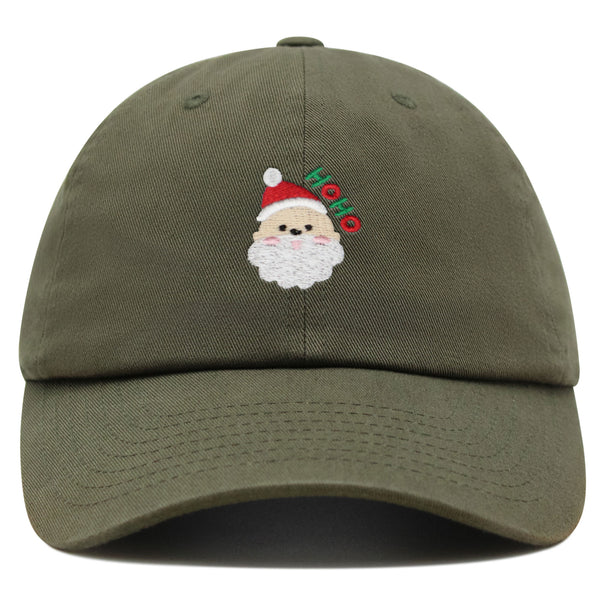 Santa Claus Face Premium Dad Hat Embroidered Baseball Cap Christmas Gift