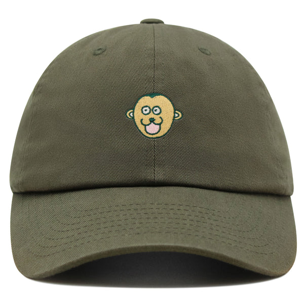 Monkey Face Premium Dad Hat Embroidered Baseball Cap Zoo Animal