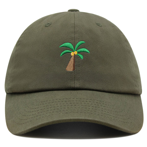 Palm Tree Premium Dad Hat Embroidered Baseball Cap Coconut