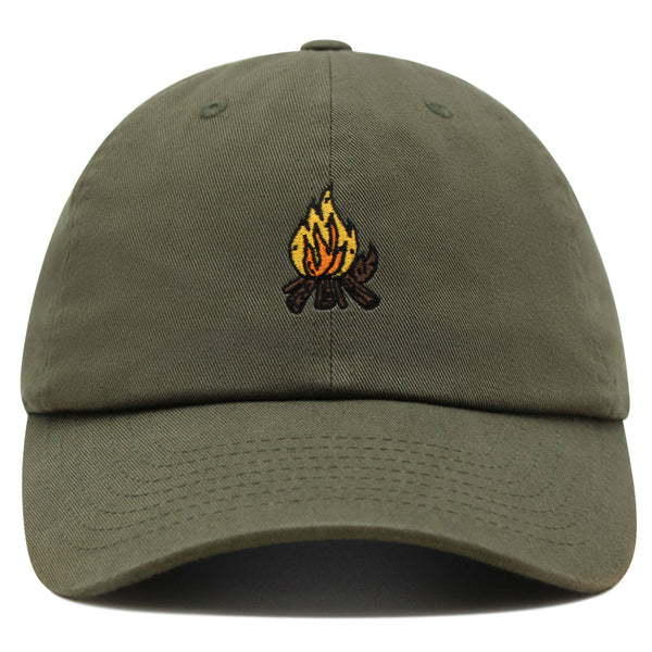 Camp Fire Premium Dad Hat Embroidered Baseball Cap Wood Pit