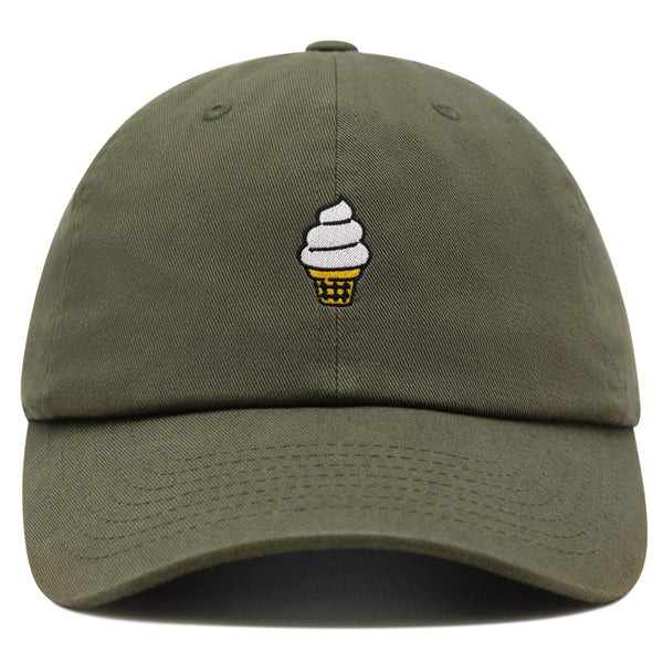 Ice cream Cone Premium Dad Hat Embroidered Baseball Cap Cute