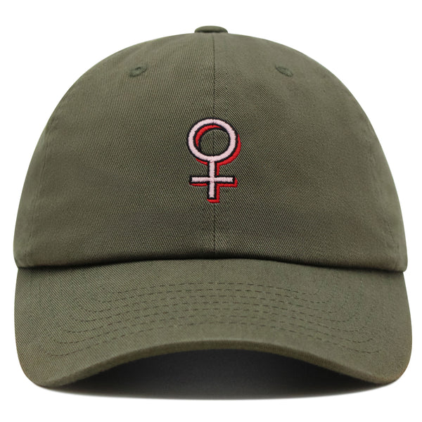 Female Gender Symbol Premium Dad Hat Embroidered Baseball Cap Tattoo