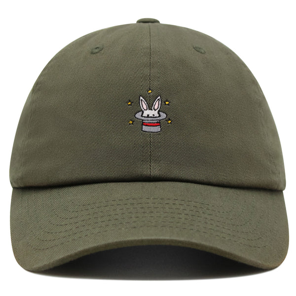 Magic Bunny in Hat Premium Dad Hat Embroidered Baseball Cap Magician