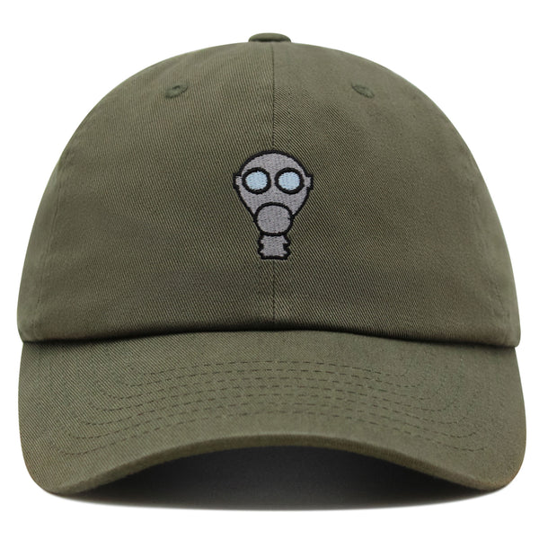 Gas Mask Premium Dad Hat Embroidered Baseball Cap Military