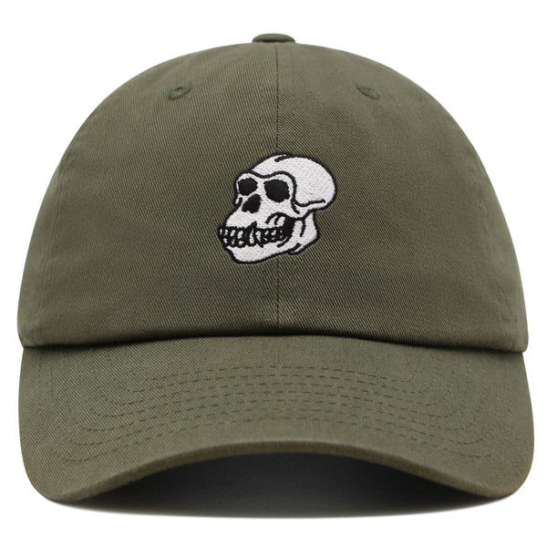 Gorilla Skull Premium Dad Hat Embroidered Baseball Cap Skelton