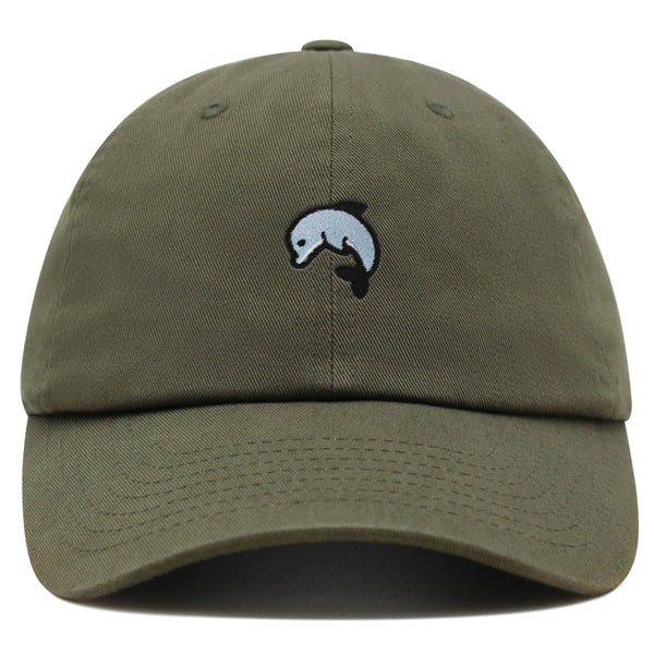 Dolphin Premium Dad Hat Embroidered Baseball Cap Ocean Cute