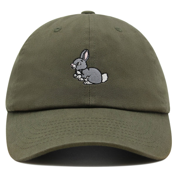 Rabbit Premium Dad Hat Embroidered Baseball Cap Cute