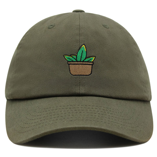 Aloe Plant Premium Dad Hat Embroidered Baseball Cap Pot