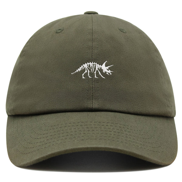 Dinosaur Fossil Skeleton Premium Dad Hat Embroidered Baseball Cap Skull